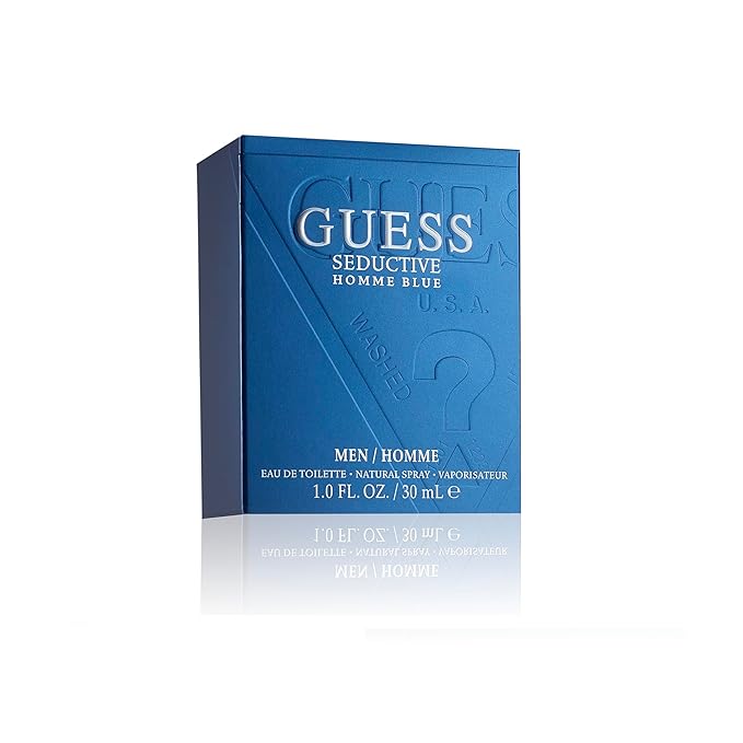 GUESS Seductive Blue Eau de Toilette for Men, 1 Fl Oz
