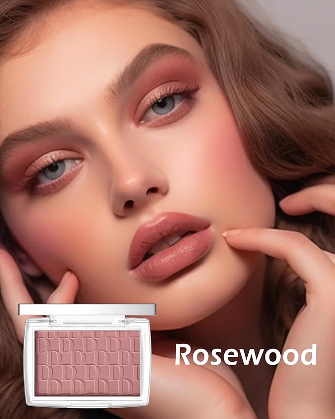 Powder Blush Palette, Matte Powder Makeup Blush for Enhancing -#Rosewood