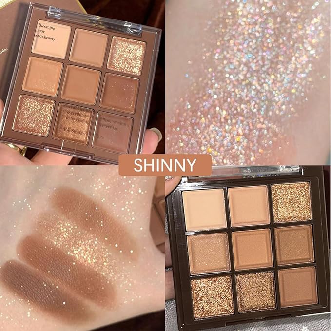 Neutral Nude Brown Smokey Eye Shadow Palette,Rose Gold Bronze Naked Cream Eyeshadow Palette Makeup,Highly Pigmented Natural Eyeshadow for Eyes Long Lasting Naturing-Looking