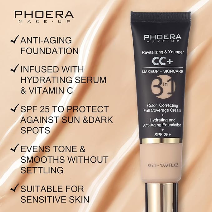 MAEPEOR Full Coverage Foundation 6 Colors Mattle Oil-Control (180 Tan)