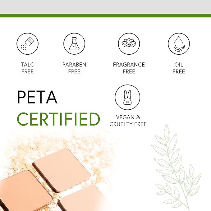 Honeybee Gardens Pressed Mineral Powder Foundation Refill, Geisha, Vitamin E, 7.5g