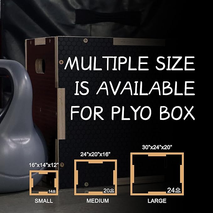 3 in 1 Non-Slip Wooden Plyo Box Plyometric