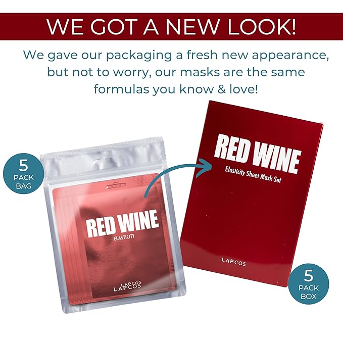 Lapcos red wine sheet mask,