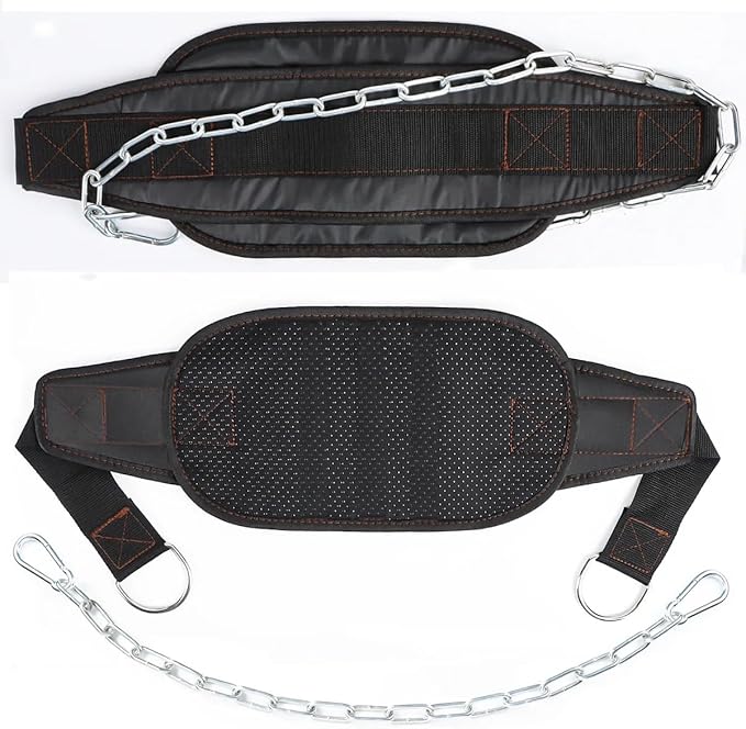 Fitness Dip Belt with Chain for Weight lifting