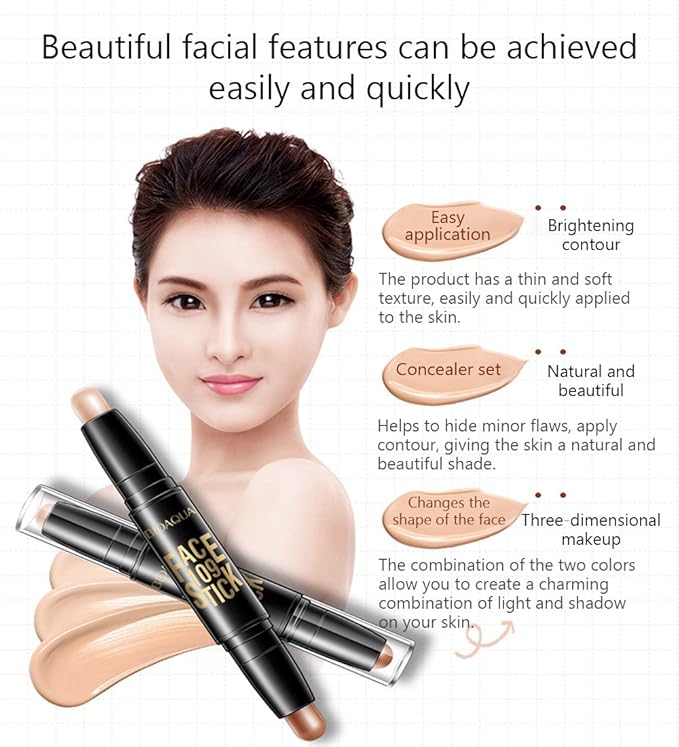 BIOAQUA Play 109 Face Stick Contour Duo 2 LIGHT COFFEE)