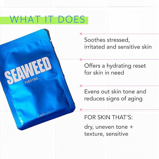 Lapcos seaweed sheet mask, daily