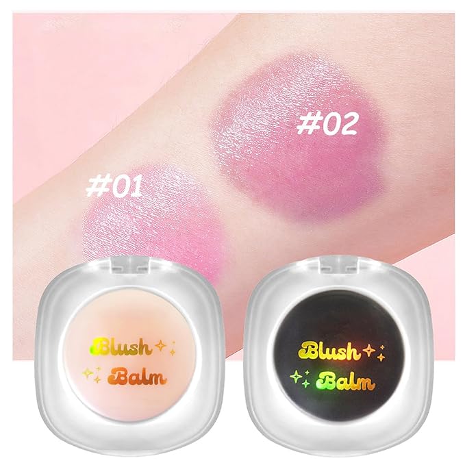 Color Changing Blush,3-in-1 Warm Change Blush,Pink Cream Blush,Transparent Skin Tone(01)