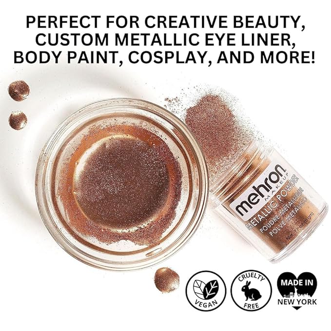 Mehron Makeup Metallic Powder (.) with Mixing Liqu 17 oz
