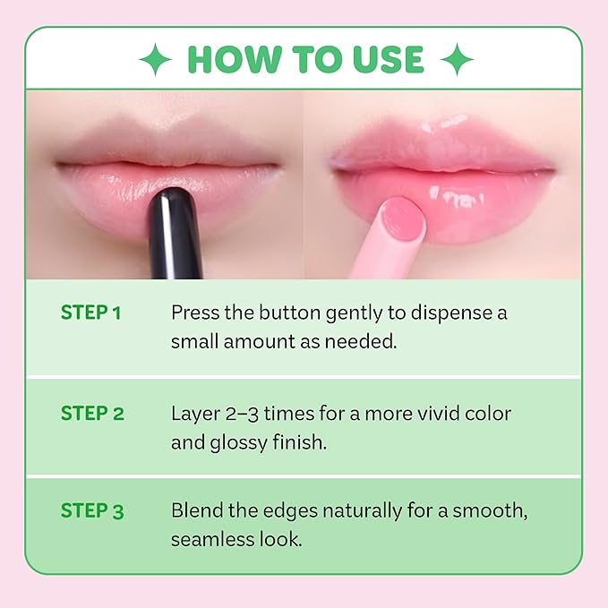 COLORGRAM Fruity Glass Stick 03 Pleasing Berry | Long-Lasting Juicy Lip Tint with Radiant, Glossy Finish | Melting Syrupy Texture for Vibrant, Hydrated Lips | Non-Sticky Shine