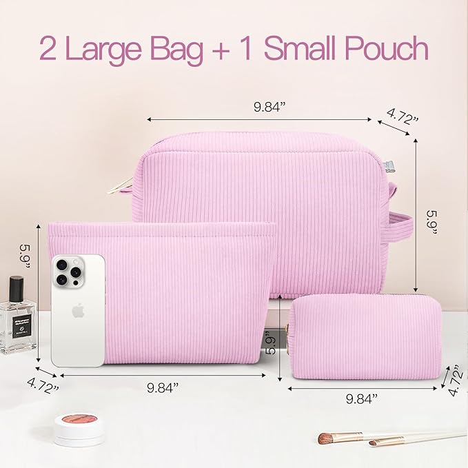 3 pieces makeup bag cosmetic