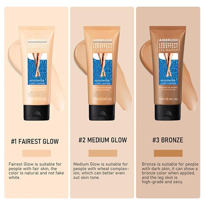 Leg Makeup Waterproof No Transfer, Leg Makeup Lotion, (Fairest Glow)