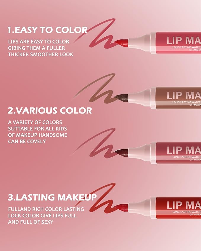 Lip Stain Marker Pen-1Pcs Ruby Red Hydrating Lip
