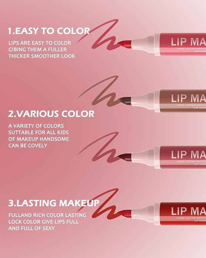 Lip Stain Marker Pen-1Pcs Berry Pink Hydrating Lip