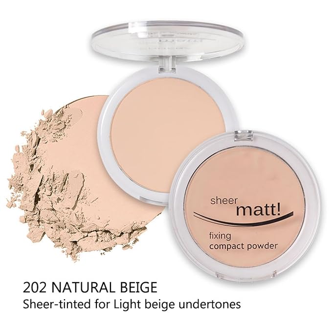 MAEPEOR Pressed Powder 8 Colors Oil Control Matte Natural Beig)