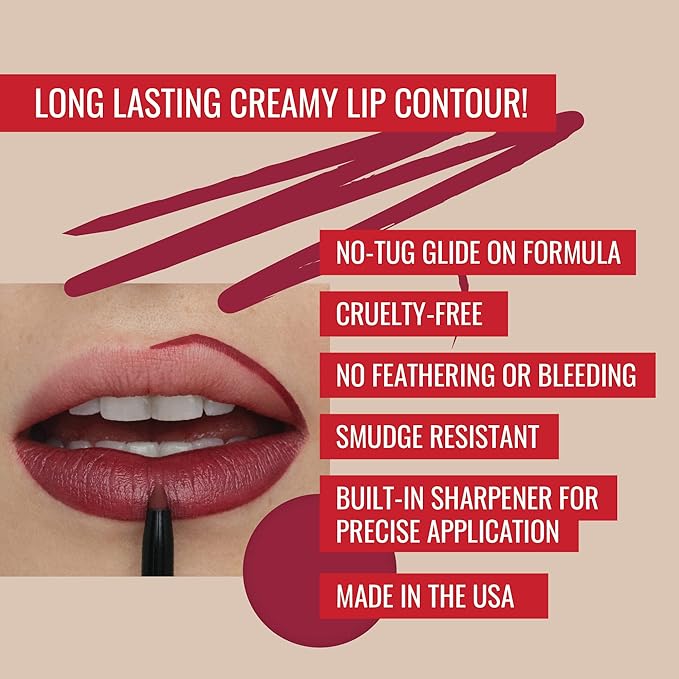 Runway Rogue Designer Liner Lip Pencil, Matte Garnet-Maroon Lip