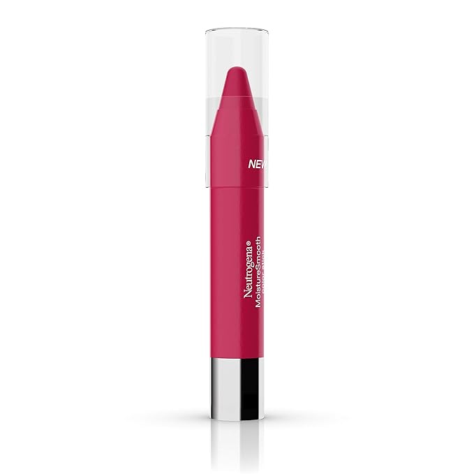 Neutrogena MoistureSmooth Color Stick for Lips, Moisturizing and Conditioning Lipstick with a Balm-Like Formula, Nourishing Shea Butter and Fruit Extracts, 150 Cherry Pink, .011 oz