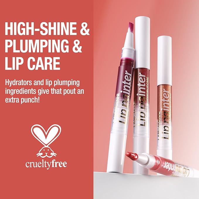 Glow Lip Oil Gloss +Lips Brush, High Pigmented Lip
