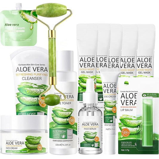 13Pcs Skin Care Products Set, Aloe Hydrating