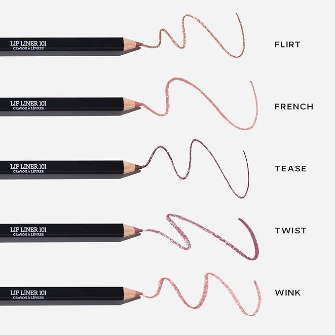 Saie Lip Liner 101 - Lip Pencil Made with a Creamy, Soft Matte Formula for a Naturally Framed or Fully Filled Look - Supercharged with Shea Butter & Jojoba Oil - Wink (.05 oz)