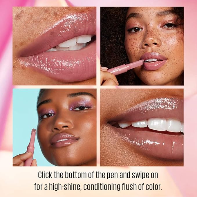 Kaja Lip Gloss - Heart Melter | High-shine, Glossy Finish, Moisturize, 07 Let's Chill, 0.04 Oz