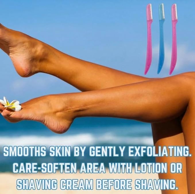 BYONE Razor, Face Razors for Women, Facial Hair Removal, Dermaplaning Tool, Exfoliator & Shaver for Smooth Skin, Microblades, Peach Fuzz Remover Eye Brow Trimmer, Eyebrow Blades, Beauty Shavers