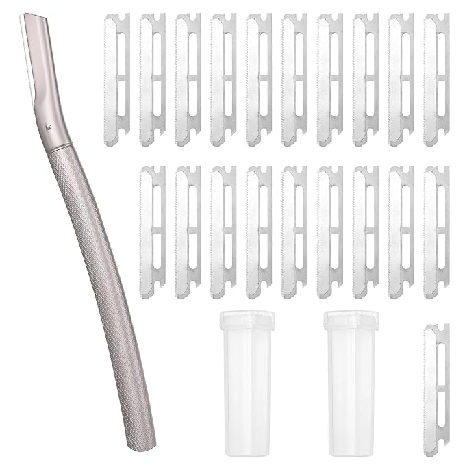 Razor for Women Face with 20PCS Blades, Razor for Face Professional, Facial Razors for Women&men Face with Blade Refills, Facial Razor, Stainless Steel Multipurpose Face Shavers