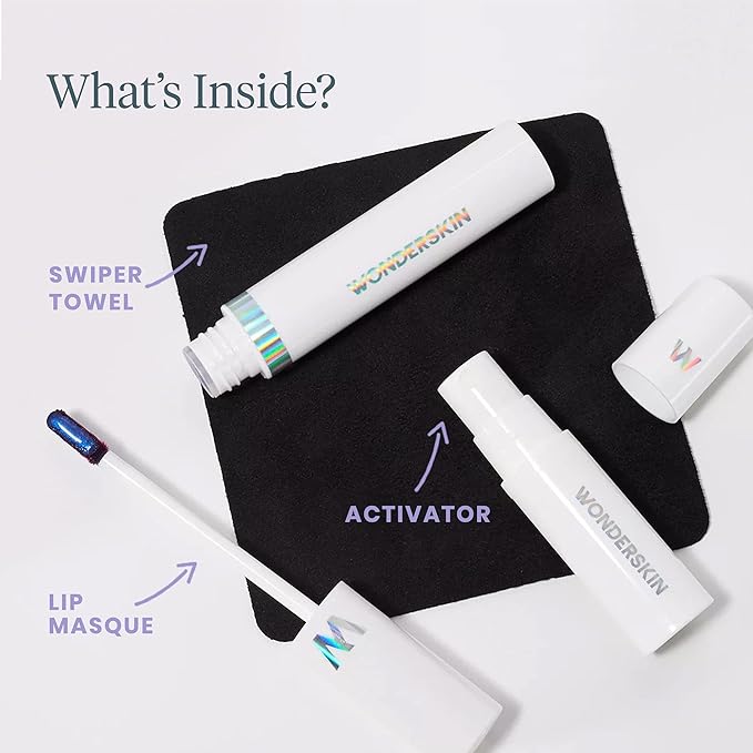 Wonderskin Wonder Blading Lip Stain Peel Off and Reveal Kit - Long Lasting, Waterproof Red Lip Tint, Transfer Proof Natural Makeup Stain Kit (Divine)