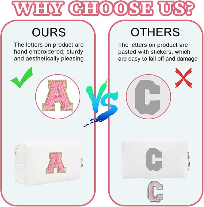 Personalized initial letter patch makeup