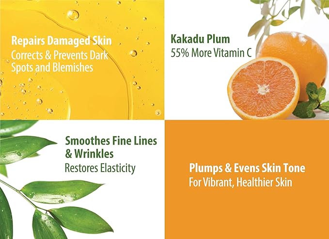 Vitamin C Serum For Face With Hyaluronic Acid: Brightening Treatment & Dark Spot Remover For Face Reduces Blemishes & Wrinkles (2oz)