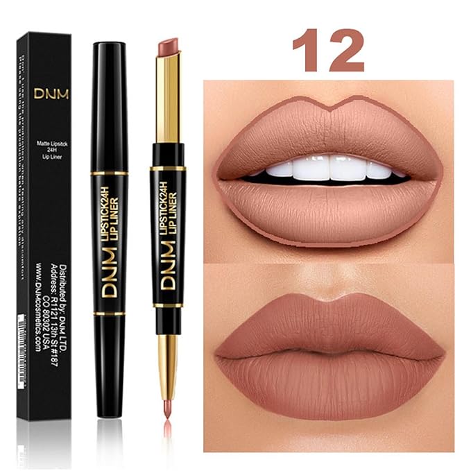 PHOERA Foundation Full Coverage,3Pcs Lip Liner and Lipstick Sand+Lip SetA)