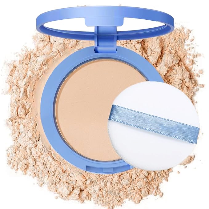 Oil Control Face Pressed Powder,Matte Smooth Flawless Setting 0.35Oz