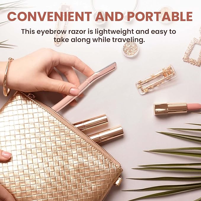 Dermaplaning Tool for- Dermaplane Razor for Women Face with 10 Replaceable Blades - Professional Womens Face Razor Peach Fuzz - Facial Hair Removal for Women & Eyebrow Hair Removal