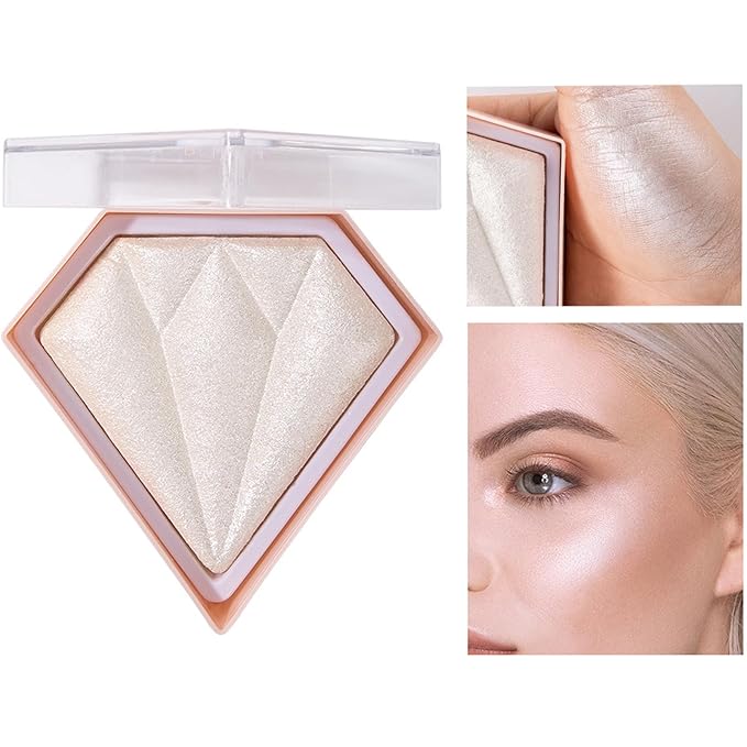 MEICOLY Baked Highlighter Powder Palette,Natural Face Highlighter Shimmer