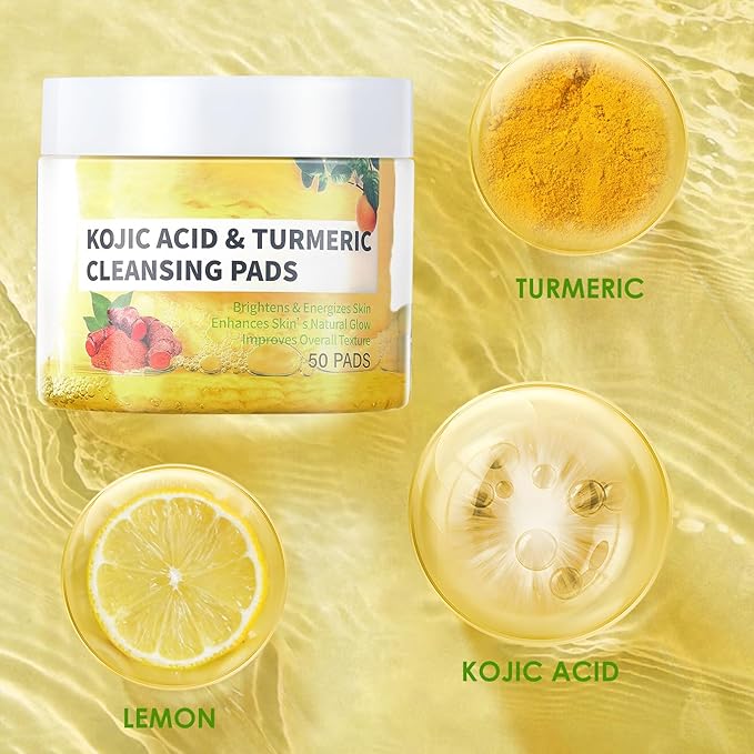 Turmeric kojic acid cleansing pads