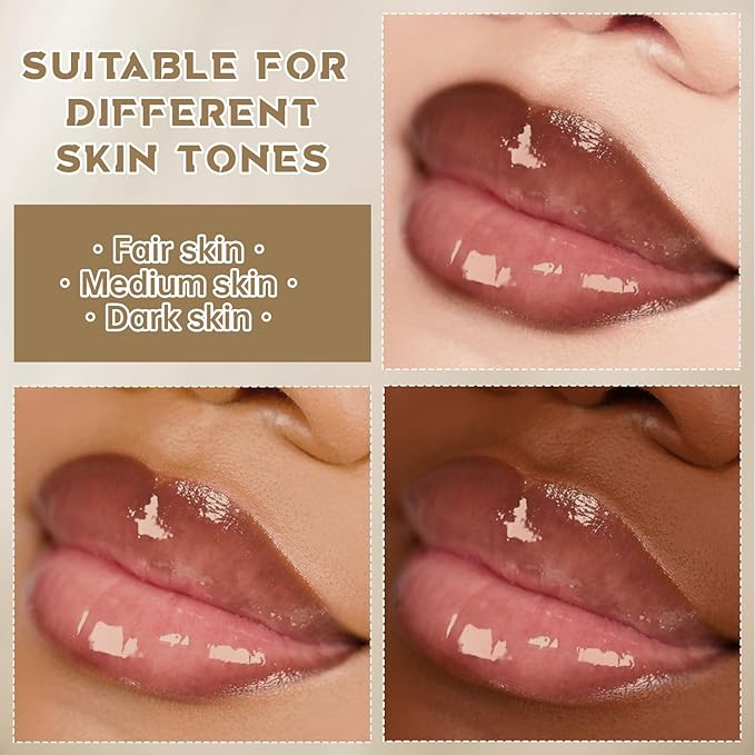 Peel Off Lip Liner Stain Tattoo, Long Lasting Waterproof Lip Stain Peel off, Tattoo Nude Lip Liner and Lip Gloss Combo, Non-Stick Cup Nourishing Lip Gloss Set Lipstick Makeup