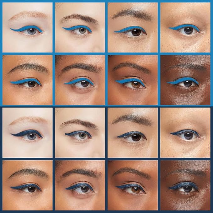 Kaely 2Pcs Light Dark Blue Gel Eyeliner Pencils Set,Waterproof Color Colored Eye Liner Crayon,Cat Eye Stencil Gothic Halloween Makeup,Face Paint Eye Black Stick,delineadores de colores para ojos