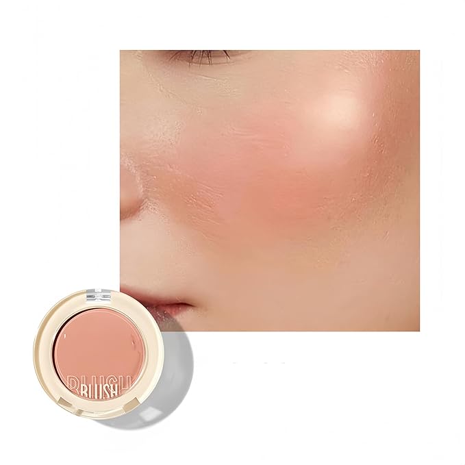 Shiny Blush 12 Color Cream High-Pigmented Buildable Face Blush Long-Lasting Natural Look Face Blush for Cheeks (Color 07)