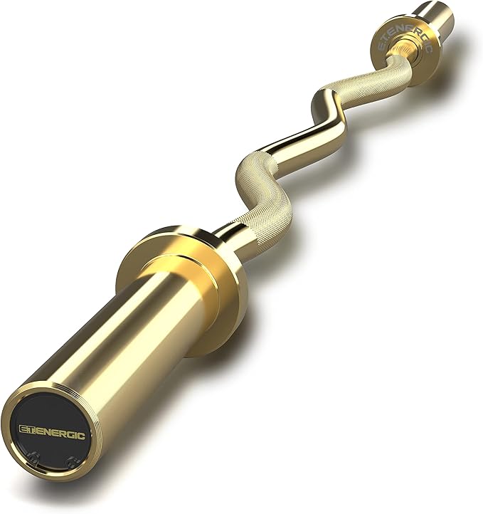 47" Olympic EZ Curl Bar 500-lbs Capacity Steel 2" Barbell