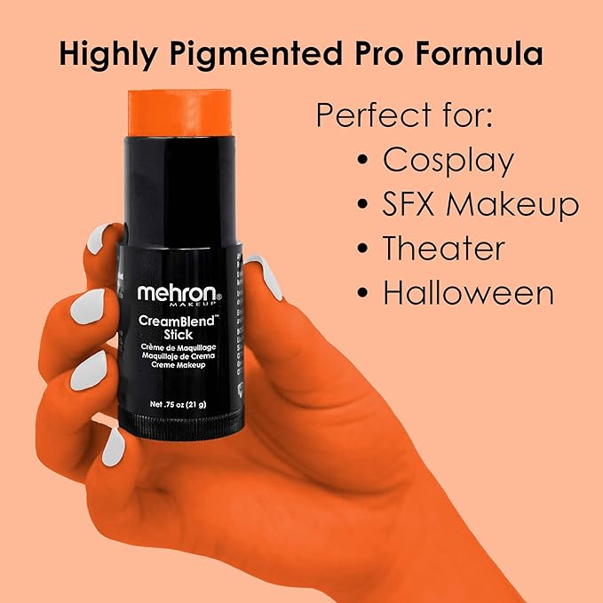 Mehron Makeup CreamBlend Stick - Body Paint (.) (.) (ORANGE) 75 oz
