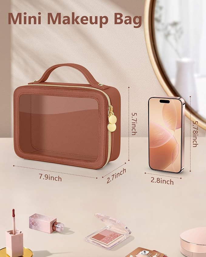 Clear makeup bag, portable travel