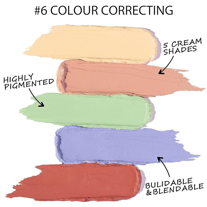 5 In 1 Multi-Use Correcting Concealer Palette,Waterproof Long