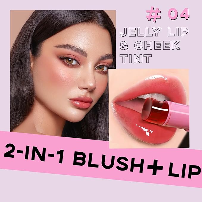 Cooling Water Jelly Tint, Cream Jelly Blush Stick Women #04