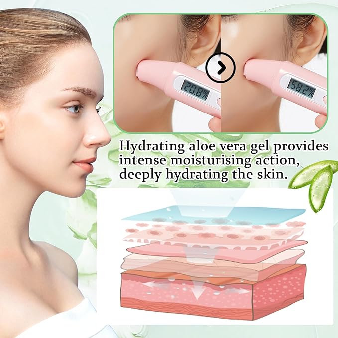 8PCS Aloe Vera Gel for Face & Skin,Organic Aloe Vera Gel,Hydrating After Sun Cream for Travel Size,Moisturizing Lotion for Skincare,After Sun Lotion for All Skin Type(E)