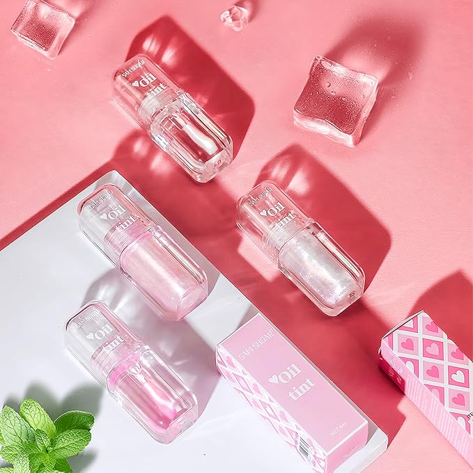 Hydrating Lip Oil Tint, Lip Glow Oil Plumping Hydrating