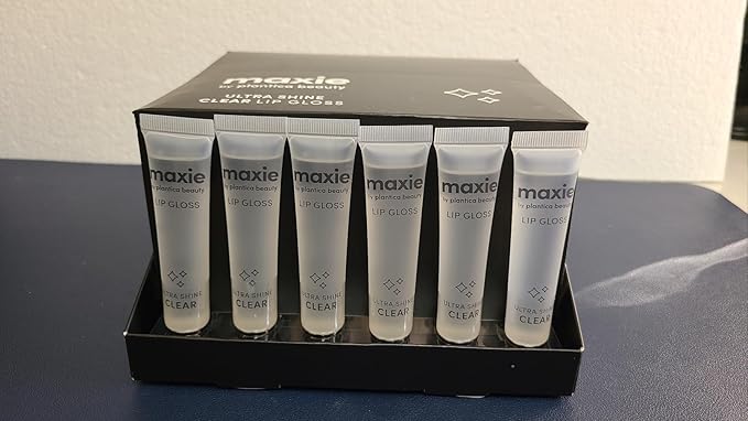 Maxie by Plantico Beauty Clear Lip Polish bulk (12 Pieces) CLEAR/ALOE (Original Clear, 3 PCS)