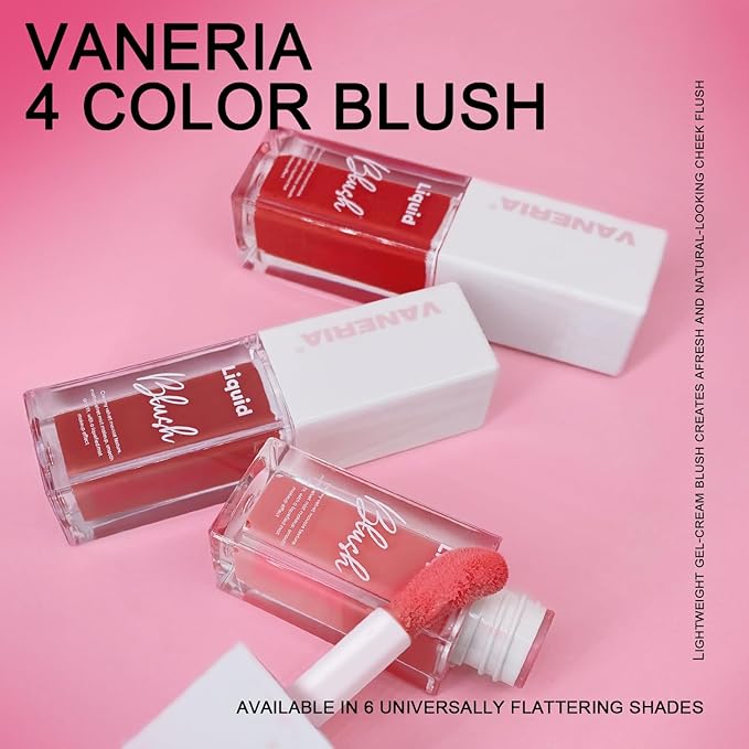 VANERIA Liquid Blush for Cheeks,Long lasting High Pigment (/0.17oz) ﻿ 5g