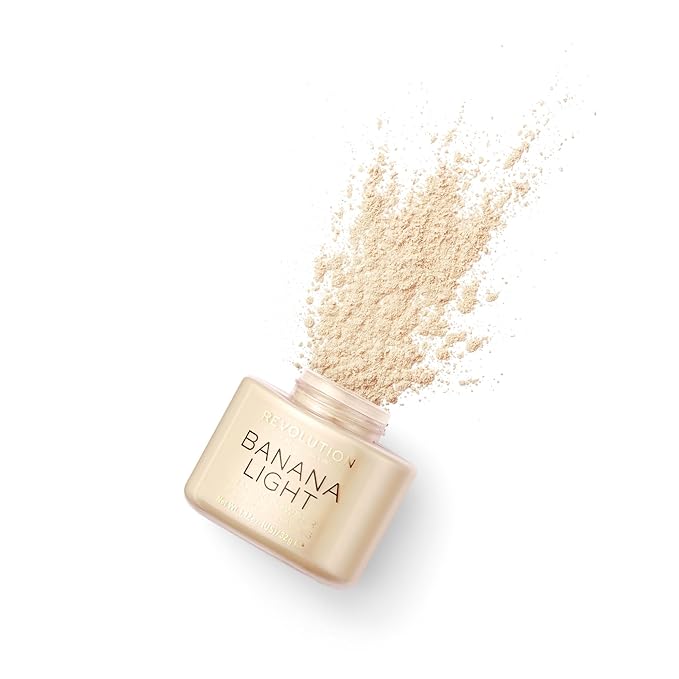 Revolution Beauty, Loose Baking Powder, Makeup Setting Powder, Banana Light, 1.13 Oz