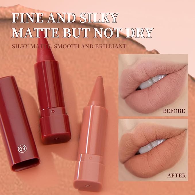 Jolilab Compact 2 - Pc Gradient Matte Lip Crayons – Long - Lasting, Waterproof, Perfect for On - the - Go Looks