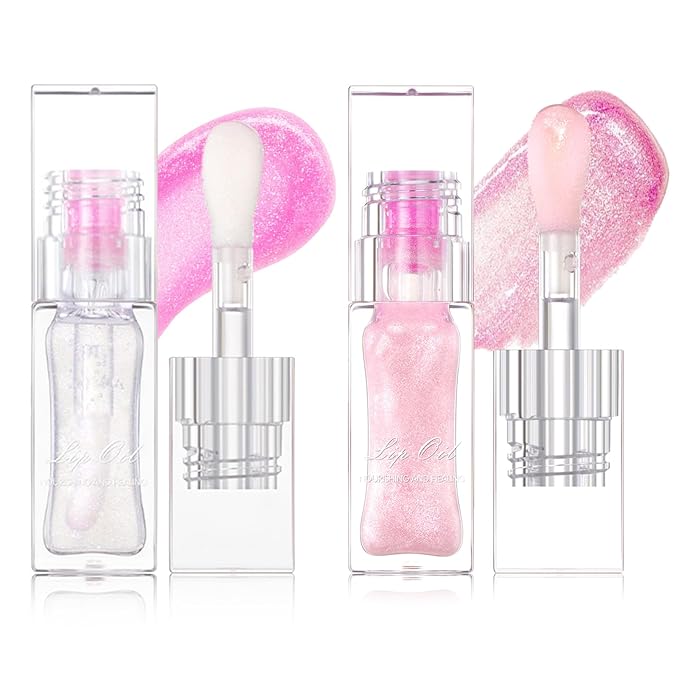 Erinde 2PCS Magic Color Changing Lip Oil, Moisturizing Lip