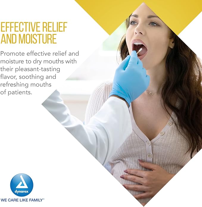 Dynarex lemon-glycerin swabsticks, pleasant tasting